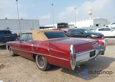 1968 Cadillac Deville z USA, uszkodzony, nr VIN 000000000F8156270